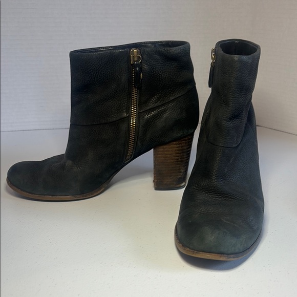 Cole Haan Black Suede Heeled Boots - Picture 5 of 7